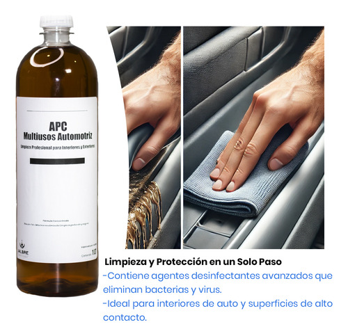 Apc Limpiador Automotriz Multiusos 3l + 4 Microfibras