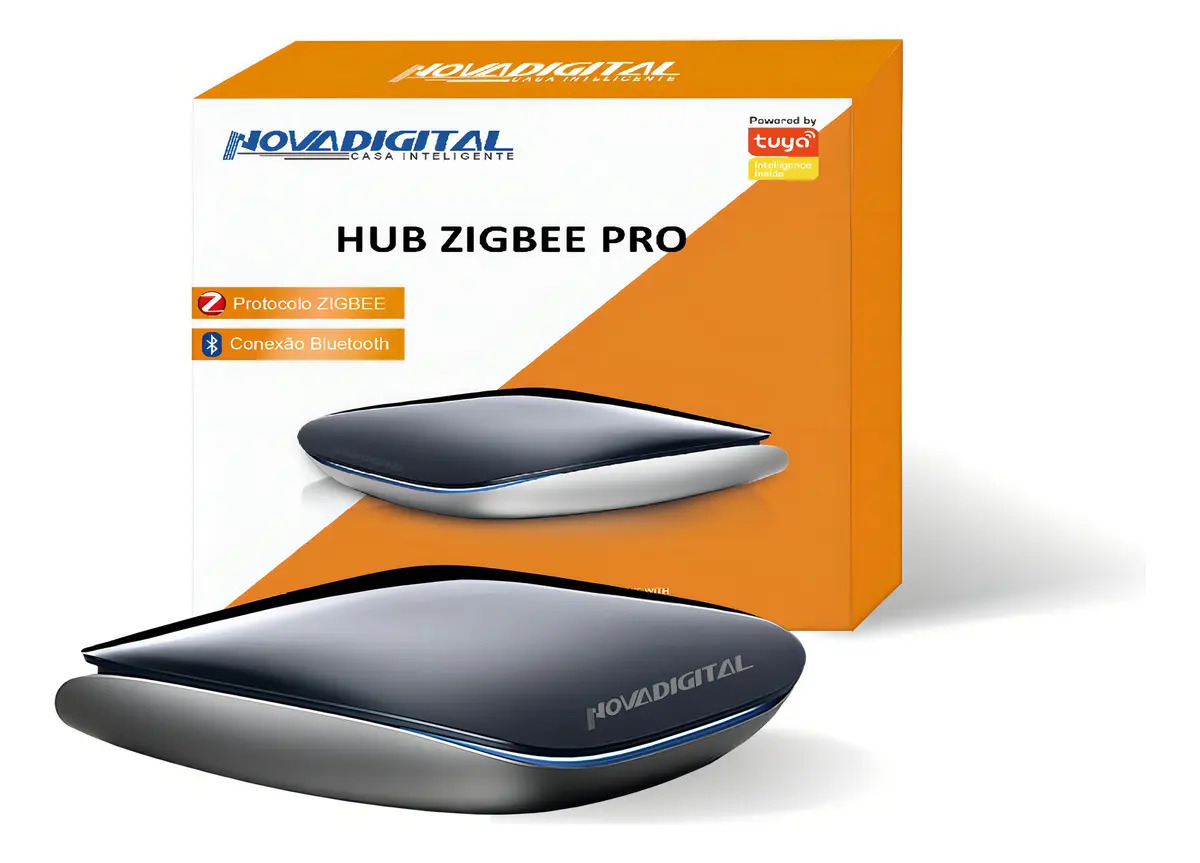 Hub Zigbee Mesh Wifi Novadigital Pro Bluetooth Ble Sem fio Automação Tuya Smart Life Preto