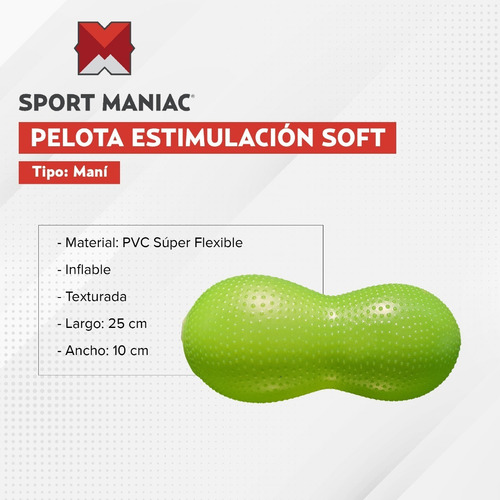 Imagen 2 de 3 de Pelota Soft Maní Masajeador Terapéutico Sport Maniac
