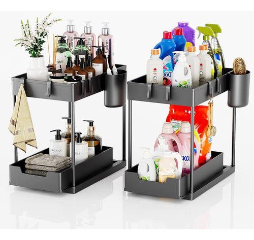 2 Pzs 2 Niveles Organizador Multifuncional Baño Cocina
