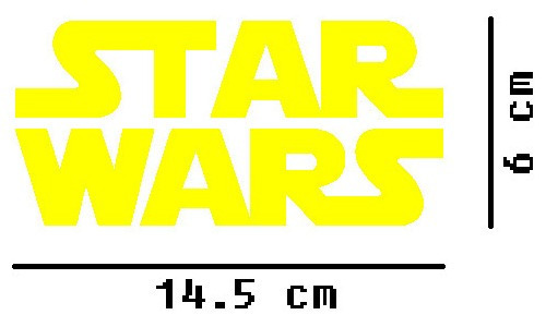 Star Wars Logo Sticker Vinil 2 Pzs Amarillo $135 Mikegamesmx