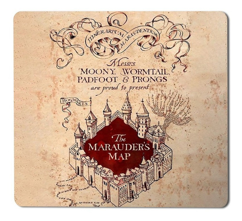 Mousepad 21x19 Cm Harry Potter Mapa Del Merodeador