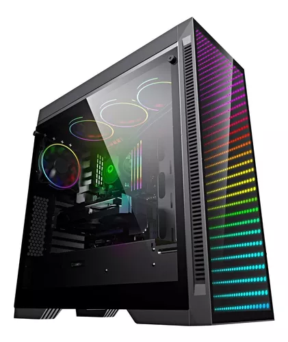 Gabinete Gamer Gamemax Infinit M908-TR, Full Tower, ARGB, ATX, Lateral e  Frontal em Vidro Temperado, 1x Cooler Fan RGB, Preto - M908-TR - Faz a Boa!