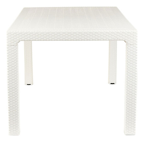 Mesa auxiliar de plástico blanca apilable Gardenlife Mônaco de 90 cm para sala de estar, cocina y eventos