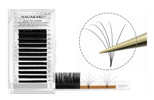 Cílios Auto Fan Nagaraku Easy Fan Volume Russo Fácil Montar
