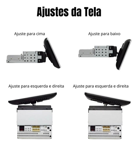 Multimídia Android Tela Giratória 9pole 1din+ Câmera De Ré
