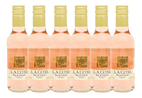 Pack 6 Pzs Vino Rosado L. A. Cetto Blanc De Zinfandel 187 Ml