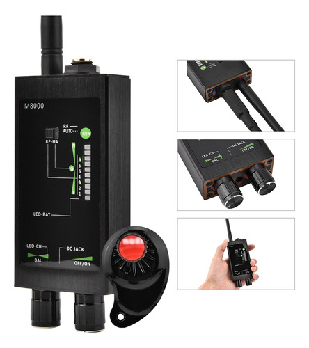 Detector De Radio Antiautomático M8000 Con Antena 100-240
