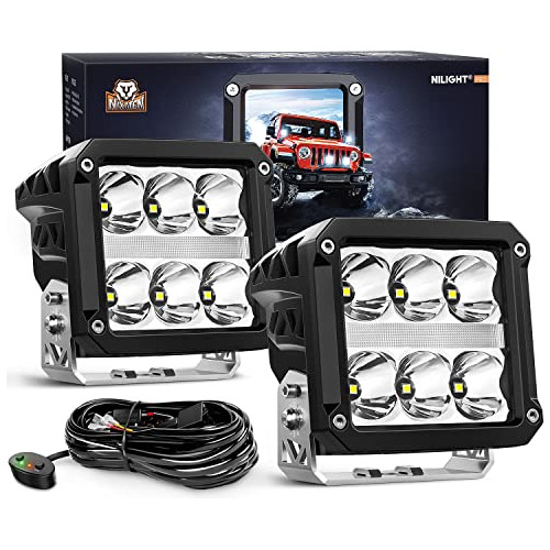 Juegos De Luces Led De 4 Pulgadas Cuadradas Drl, 60w, 6...