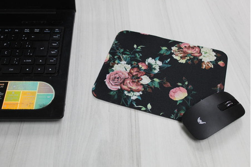 Mouse Pad, Floral Com Fundo