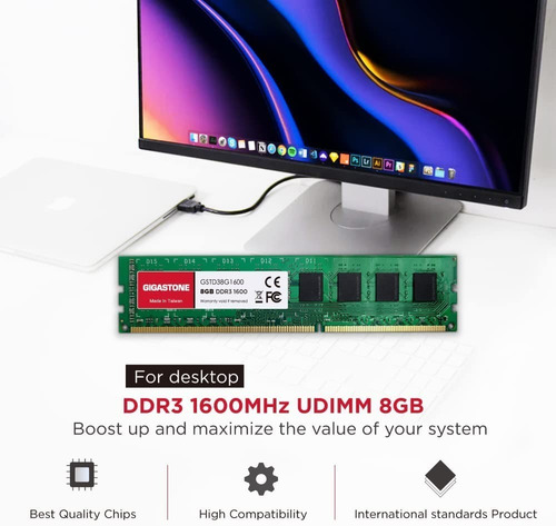 Memoria 8gb Ddr3, De 1600 Mhz (pc3 12800) No Ecc No Búfer