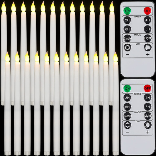 24 Velas Cnicas Led Sin Llama Parpadeantes Sin Llama Con 2 V