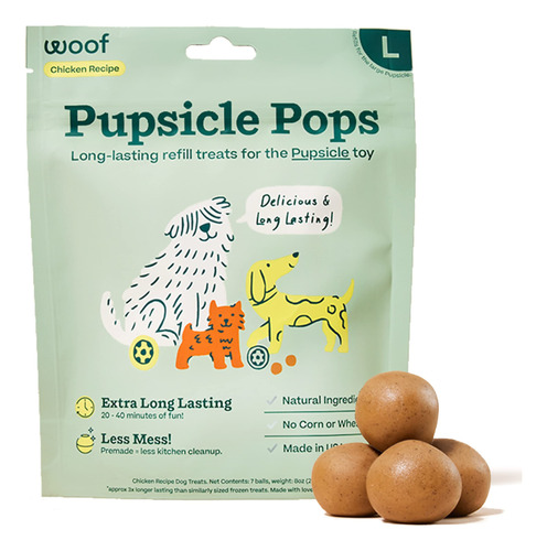 Woof Pupsicle Pops, Deliciosas Golosinas Para Perros De Larg