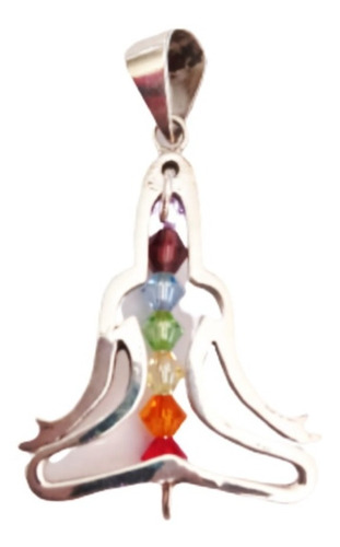 Dije Meditación Chacras Chakras Reiki Armonía Amuleto Plata