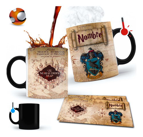 Taza Mágica Harry Potter Mapa Merodeador Personalizada Gryff