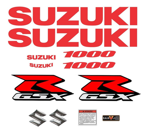 Kit Adesivos Suzuki Gsxr 1000 Gsx 1000r Ca-12867