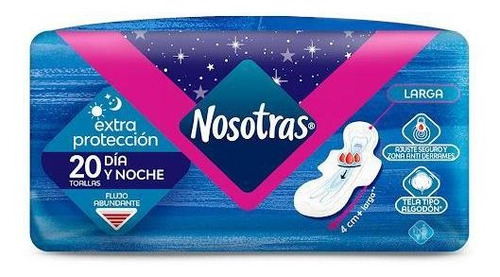 Toallas Higiénicas Nosotras Extra Protección Tela X20und  