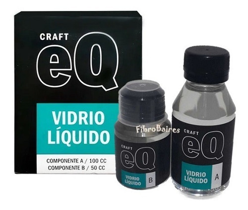 Vidrio Liquido Eq Arte X 2 Componentes - Pintura Decorativa
