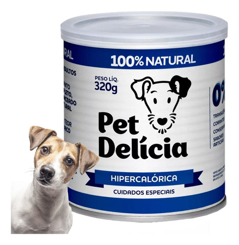Ração Úmida Pet Delícia Natural Dieta Hipercalórica Cão 320g