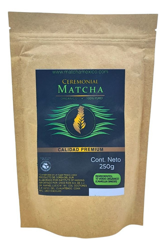 Matcha Ceremonial 250g De Grado Premium Para Ceremonia