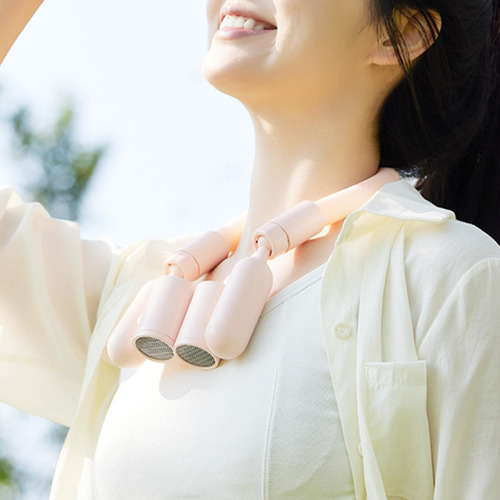 Para Colgar En El Cuello, Ventilador Portátil Con Rosa