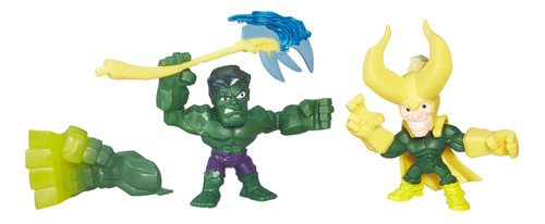 Marvel Super Hero Mashers Micro Hulk Y Loki Paquete De 2