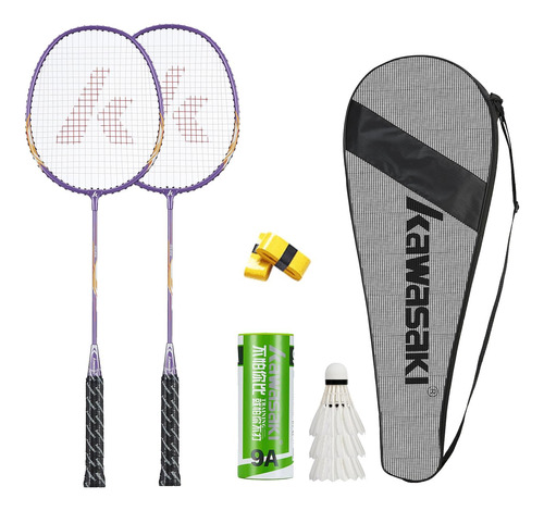 Kawasaki - Juego De Raqueta De Badminton Con 3 Pajaritos De 