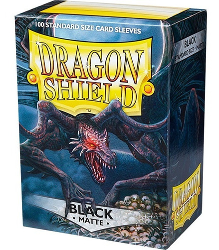 Dragon Shield 100 Fundas Matte Standard Negro Pokemon 