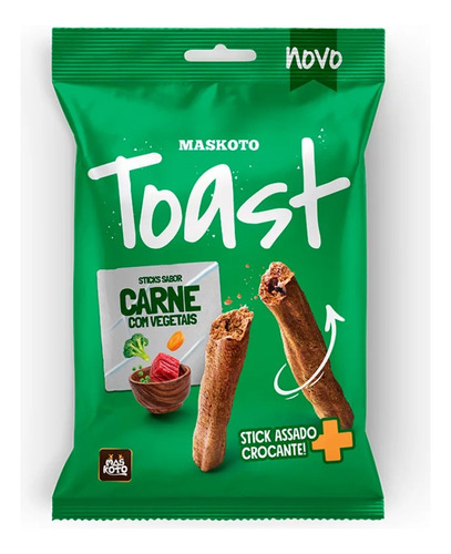 Stick Para Cães Maskoto Toast De Carne E Vegetais 50g