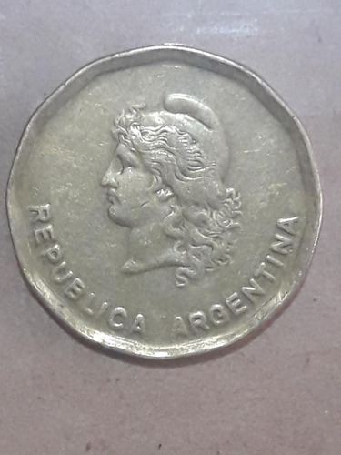 Moneda De Argentina De 50 Centavos De Austral Del Año 1986