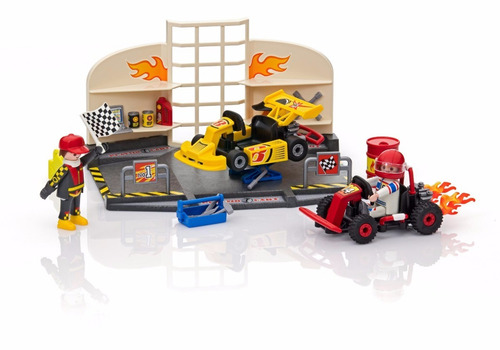 Oficina De Kart Carro De Corrida Starter Set Playmobil 6869