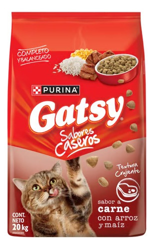 Gatarina Gatsy Sabor A Carne, Arroz Y Maíz 20kg