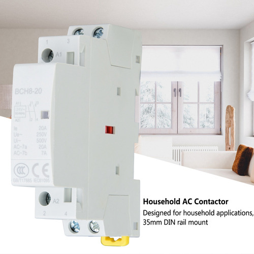 Contactor De Corriente Alterna Doméstico Con Riel Din De 220