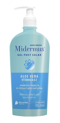 Midermus Gel Post Solar Aloe Vera Vitamina A Y E 220ml