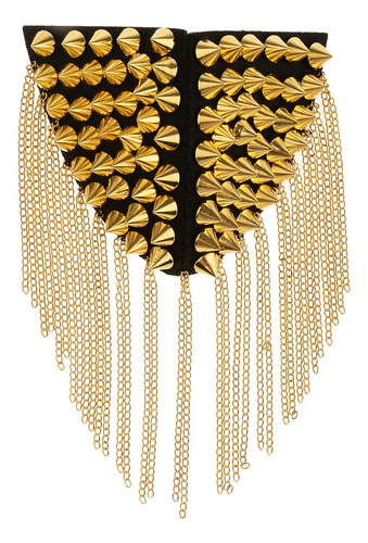 Charretera Epaulet Con Borlas De Cadena Remaches Estilo Rock Charretera Epaulet Con Borlas De Cadena Remaches Estilo Rock