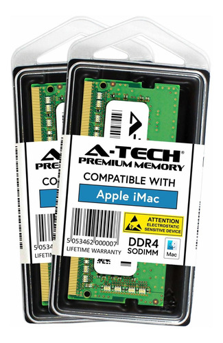 Memoria Ram 16gb A-tech Kit (2x 8gb) Ddr4 2400mhz Upgrade Para Apple iMac (2017 Retina 5k 27-inch) iMac (2017 Retina 4k 