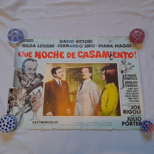 Poster Afiche Cine Pelicula Que Noche, Dario Vittori, Fidel