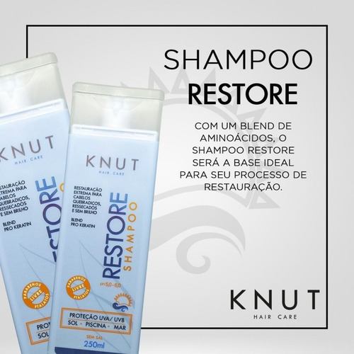 Shampoo Restore Cabelos Quebradiços Piscina Mar Restauração