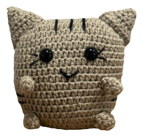 Peluche Antiestrés Gato Crochet