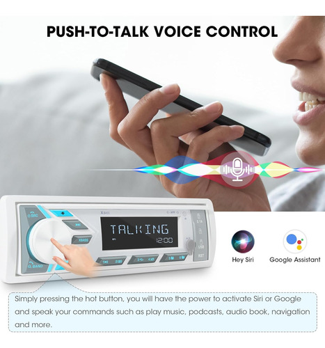 Receptor De Radio Marino Bluetooth Con Pantalla Lcd