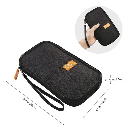 Cartera De Viaje Para Pasaportes Bolsa Impermeable Con Bl...