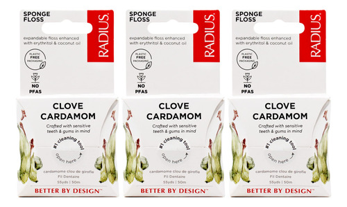 Radius Clove Cardamom - Hilo Dental De 55 Yardas Vegano Y No