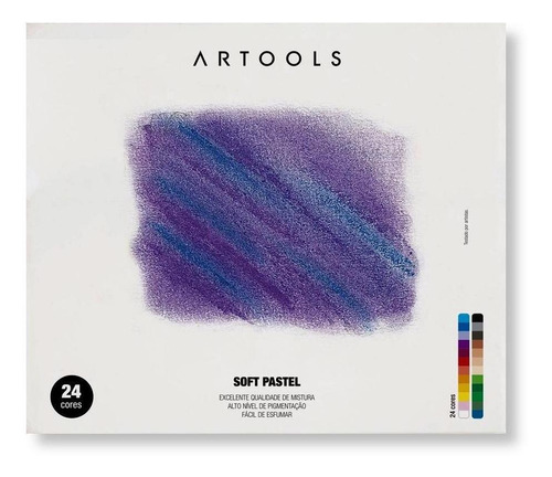 Giz Pastel Seco Artools Soft Pastel Com 24 Cores