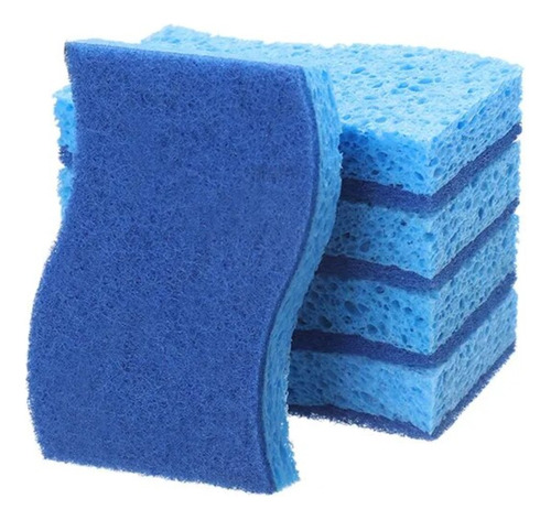 Esponja Con Fácil Agarre Para Lavar Trastes Azul Pack 5 Pz
