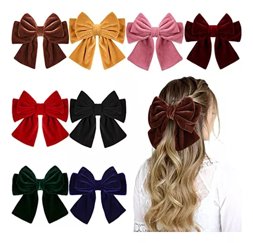 8pcs Lazos De Pelo De Terciopelo Para Mujeres Niñas 6,5puLG