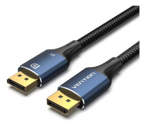 Fio Displayport 1.4 do 1 DisplayPort macho em 1 DISPLAYPORT MALE macho Vention HCELH negro do 2m