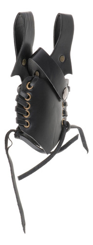 Medieval Rana Pu Cinturón Cintura Vaina Vaina Negro