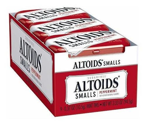 Mentas Menta Pequeña Sin Azúcar Altoids (9 Unidades)