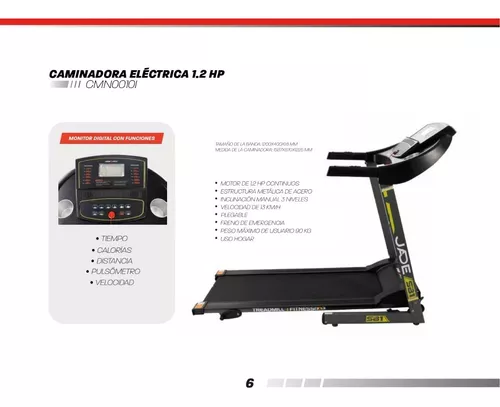 Caminadora Eléctrica Jade 1.2 HP