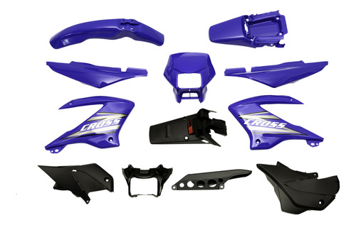 Kit De Plasticos Completo Honda Nxr125 Bros Azul Mtc